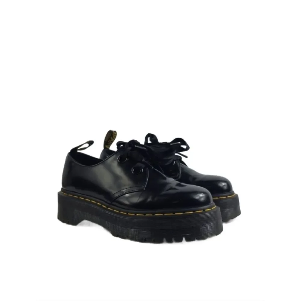 Dr. Martens Holly Black Patent Leather  Platform Women's Shoes Size 9